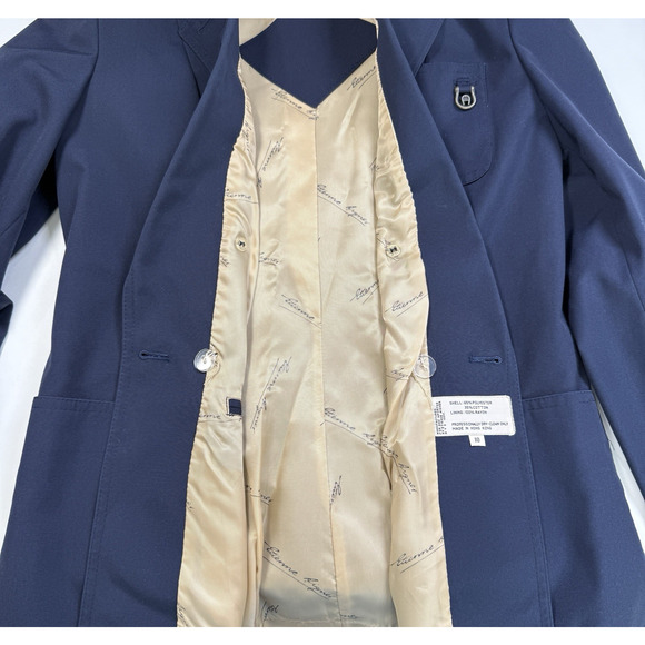 Etienne Aigner Blazer Jacket Women's Sz 10 Navy Blue Double Breasted Old Money - Picture 8 of 12